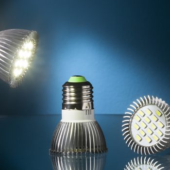 luzes led com fundo azul